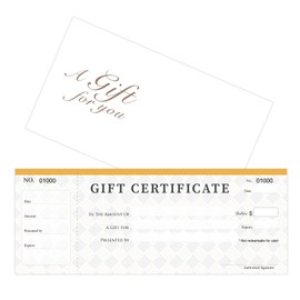 Blank Gift Certificates Cards with Envelopes 25set -Gift-Modern Line- Gift Coupons,Vouchers for Small Business