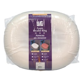 MedPro Foam Invalid Ring Cushion with Cloth Cover, 18 Inches, Helps Relieve Pressure by Distributing Body Weight Evenly, Made of Urethane Foam Fill for Extra Comfort