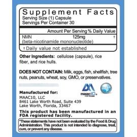 Maac10 Nmn Resveratrol Nad+ Cápsulas Trans-resveratrol