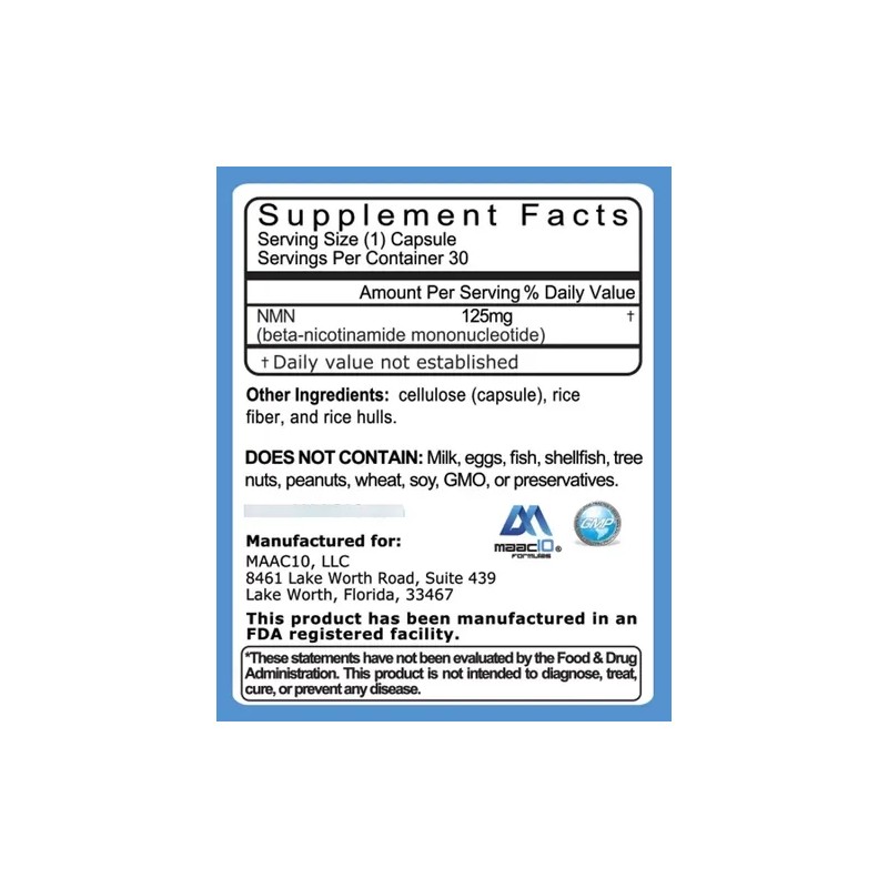 Maac10 Nmn Resveratrol Nad+ Cápsulas Trans-resveratrol