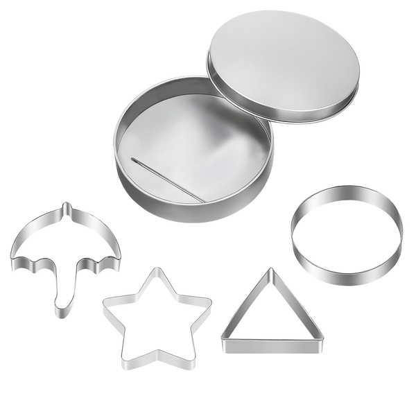 BOMODOTA 6pcs Sugar Candy Making Tools,Stainless Steel Cookie Cutters Kit,Chocolate