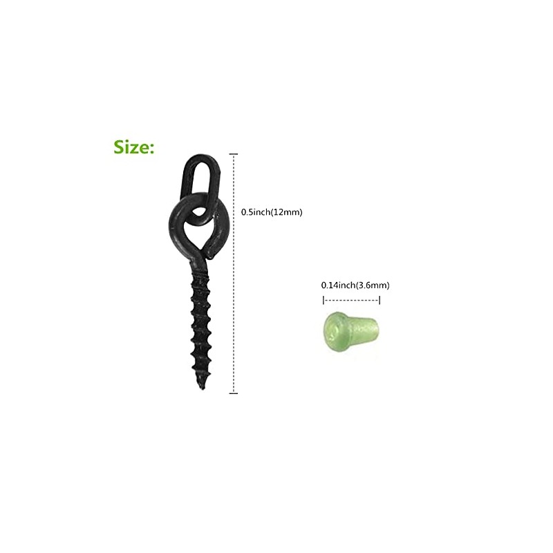 Fishing Bait Screws Hook Stops: 100pcs/box Carp Fishing Accessories Kit