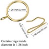Hotop 30 Pieces Metal Drapery Curtain Rings and 30 Pieces