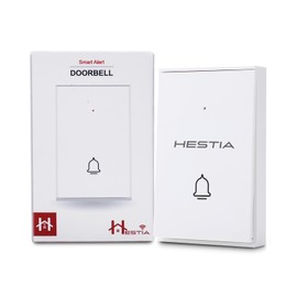 HESTIA Wireless Doorbell for SAFE-TECH Smart Home Security System, Waterproof Cordless Door Bell Easy Install at Home & Apartment, HS-01-DBB