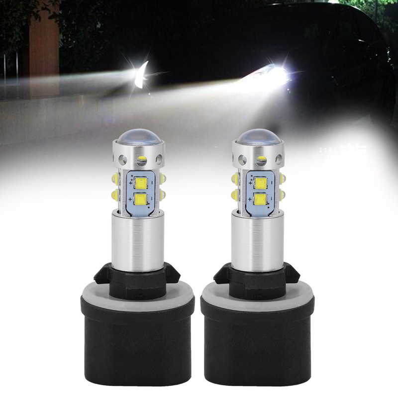 2pcs 880 899 6000K White 50W LED Headlight Bulbs Fog