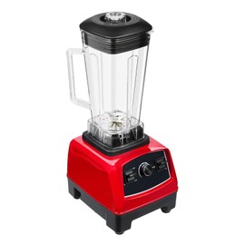 3HP 2L Commercial Blender Mixer Juicer 2200W Professional Power Blender 110V Heavy Duty Power Blender Smoothie Mixer for Grinding Dry or Wet Ingredients (Red)