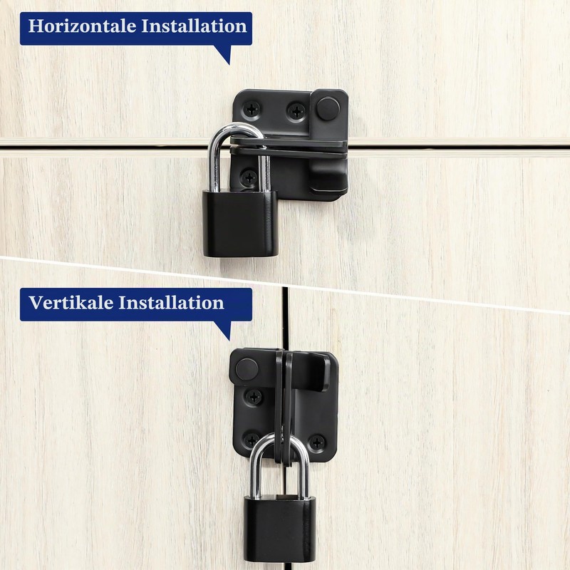 SAYAYO Door Bolt Lockable Stainless Steel Deadbolt Lock with Padlock,