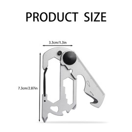 9-in-1 Keychain Multi-Tool - Portable Stainless Steel Pocket Tool with Screwdriver, Ruler, Wrench, and Bottle Opener