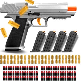 Soft Bullet Toy Gun with Ejecting Shells – Safe EVA Foam Bullets Toy Pistol, Educational Toy Gun for Kids, Boys, Gifts, Outdoor Play, Role Play, Easy to Use and Fun Shooting Experience