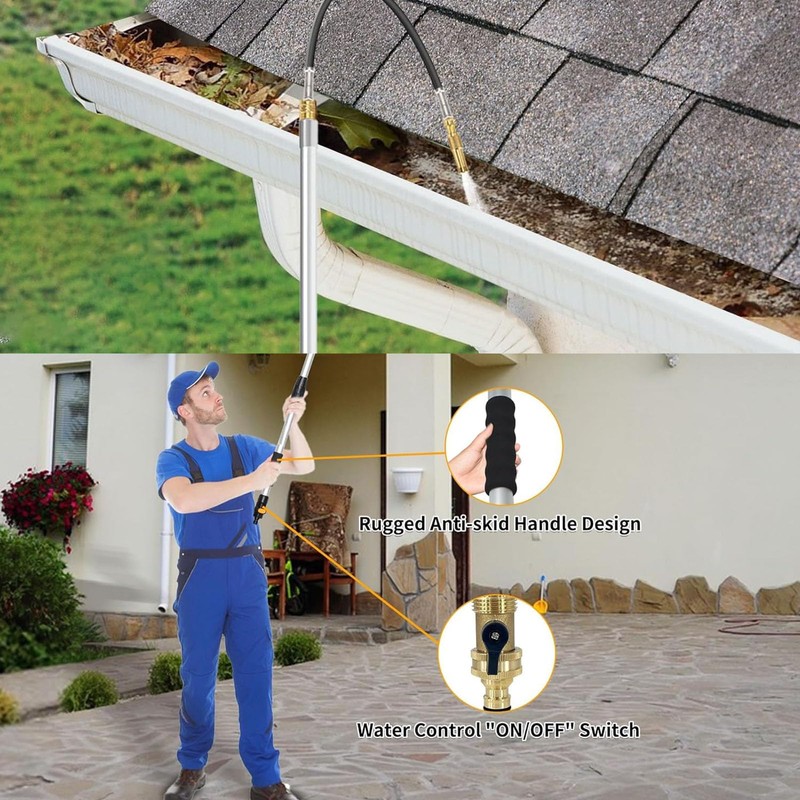 Telescopic Gutter Cleaning Tools from the Ground, Rain Gutter Cleaner