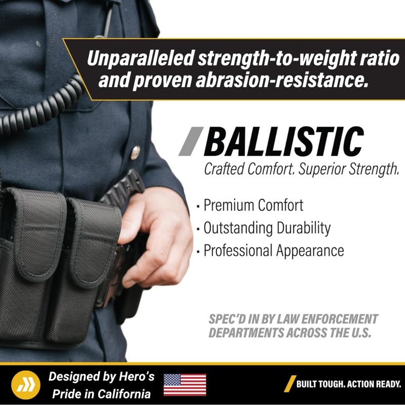 Hero's Pride Flashlight Ring Holder, Nylon Flashlight Holster for Duty