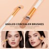 docolor Concealer Brush, 2PCS Angled Concealer Brushes Under Eye Mini