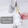 Small Bathroom Soap Dispenser with Pump, Cute Bear-Shaped Design, Ceramic