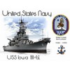 USS IOWA BB-61 BATTLESHIP   -  Postcard