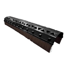 Decket Ridge ventilation with brush, fan against moisture, dust and dirt, water and UV-resistant ridge fan, adjustable to various roof types, brown