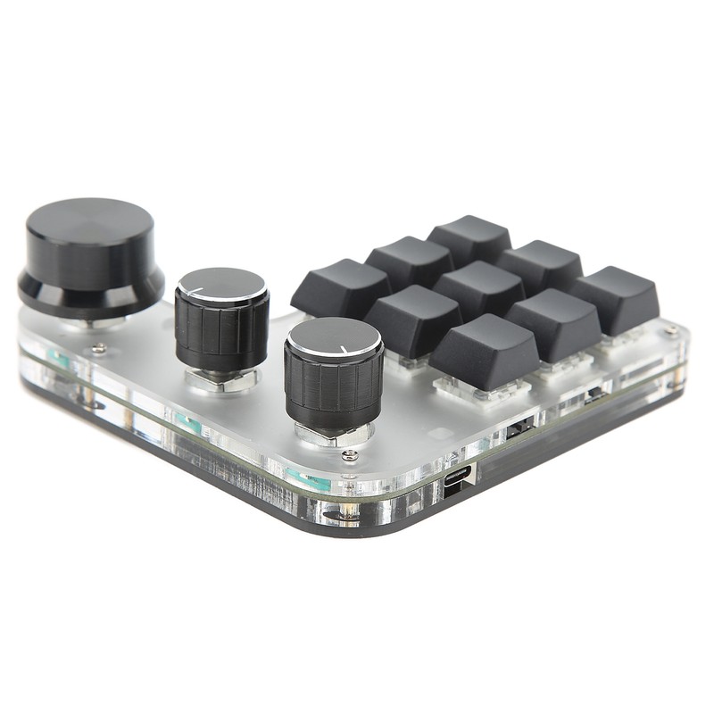 Mini Keypad 9 Keys 3 Knob RGB Multifunctional DIY Shortcut