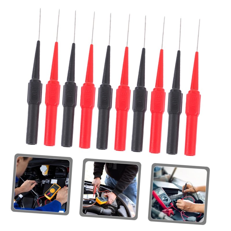 ABOOFAN 10pcs Wire Piercing Test Probes High Temperature Resistant Multimeter