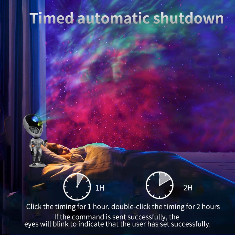 Pasun Galaxy Projector Star Projector Night Light with Aliensun Voice