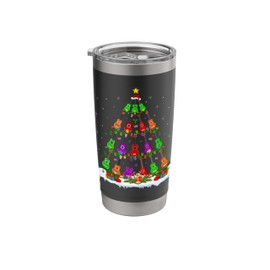 Music Lover Xmas Lights Musical Ukulele Christmas Tree Stainless Steel Insulated Tumbler