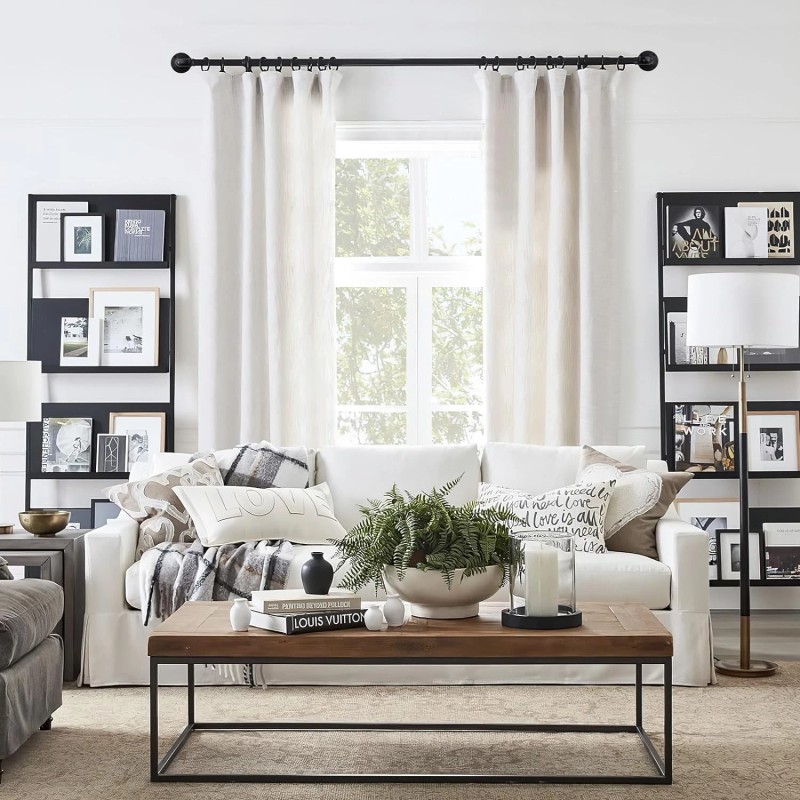 NiceCho 16" to 28" Long Window Curtain Rod Sturdy hanger