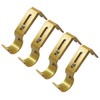 Bonsicoky 4 Pack Adjustable Curtain Rod Brackets, Gold