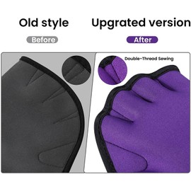 TAGVO Aquatic Gloves for Helping Upper Body Resistance, Webbed Swim Gloves with Wrist Strap, Well Stitching, No Fading, Sizes for Men Women Adult Children Aquatic Fitness Water Resistance Training