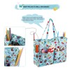 LOOEN Crochet Tote Bag, Knitting Bag, Yarn Storage Bag with
