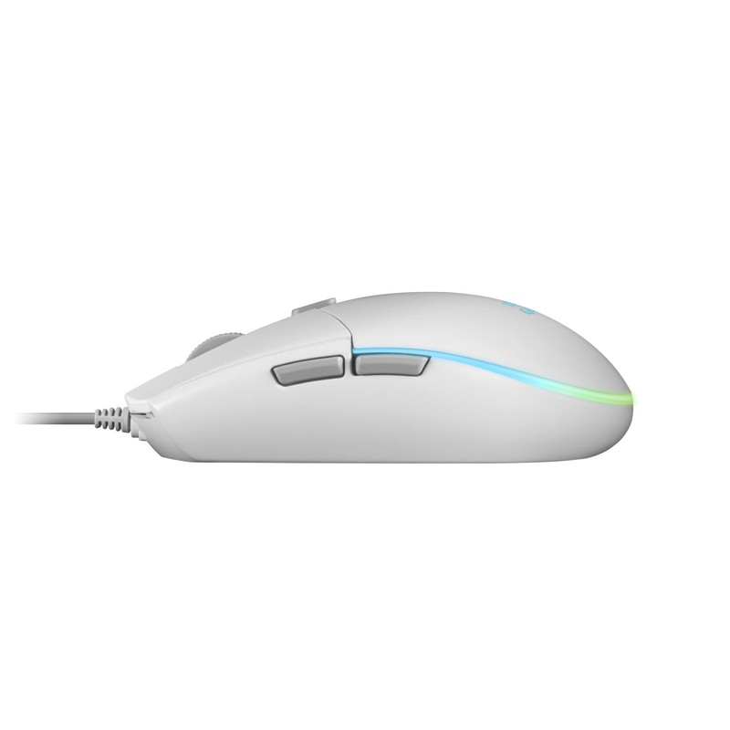 MARSGAMING Gaming MMGW White Gaming Mouse RGB Flow Non-Slip Mac/Windows/Linux