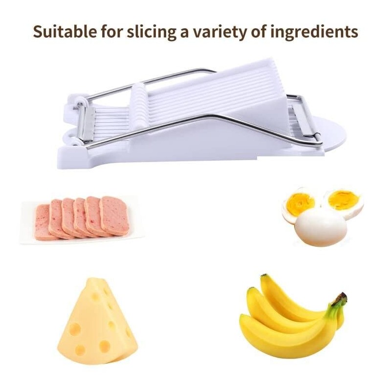 2 Pack Luncheon Meat Slicer, Egg Slicers,Strawberry Slicer,Stainless Steel Wire,