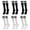 Ymkf Sqqr 6 Pairs Knee High Soccer Socks for Kids,