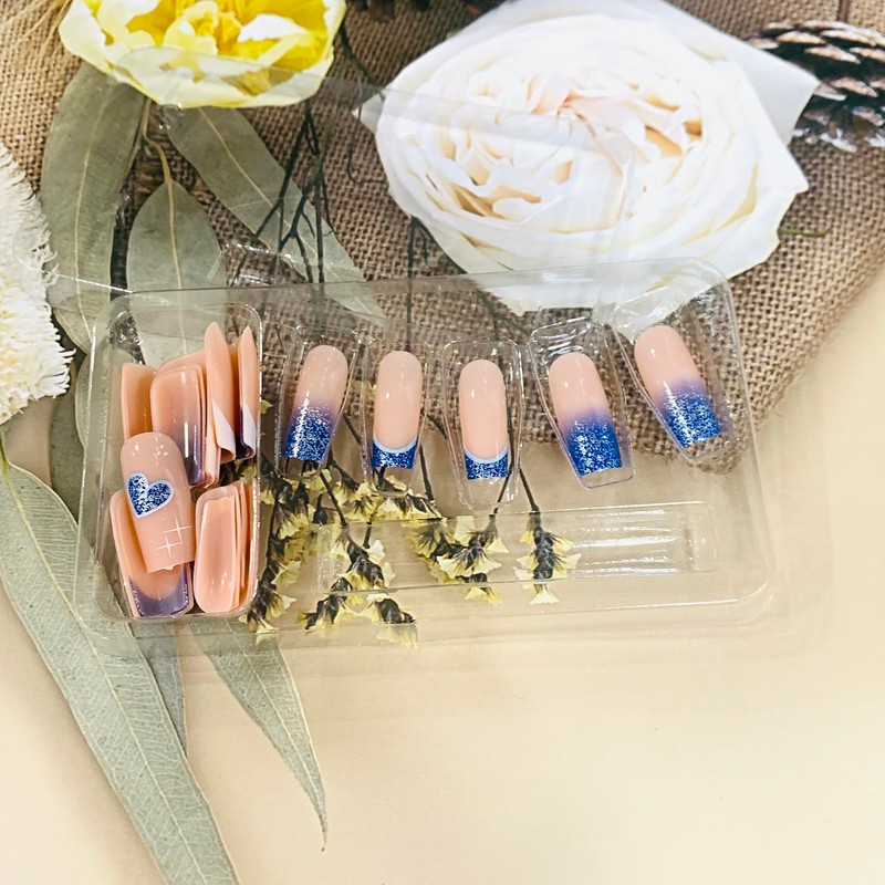 EYZOTSF Press on Nails Square Medium Length Acrylic Square Shaped