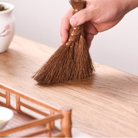 Happyyami Mini Palm Broom Bed Cleaning Broom Straw Witch Broom with Hanging Rope Mini Cleaning Tool for Home Bedroom Sofa Car Corner