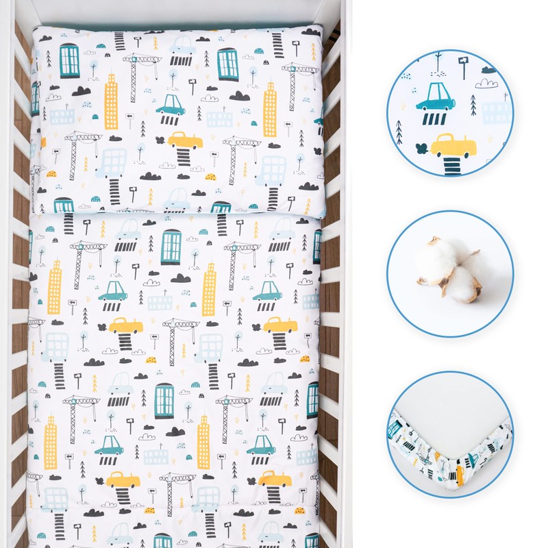 3 piece set Duvet Cover Pillowcase and Fitted Sheet for
