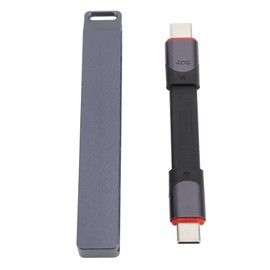USB 4.0 Cable Fast Charging 40Gbps Flat Short PD60W Type C Male to Male USB 4.0 Cable for Phone Tablet Laptop