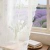 Neween Sheer Curtains White Floral Lace Curtains Rod Pocket Window