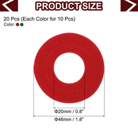 MECCANIXITY 32PCS Battery Terminal Anti Corrosion Washers, Car Battery Terminal Post Shims Fiber Washer Protector (Red, Green)