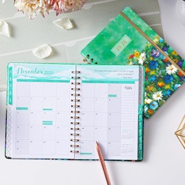 2025-2026 Planner, July 2025 - June 2026, 6.3’’ × 8.4’’, Academic Planner 2025-2026, Weekly and Monthly with Tabs, Hardcover, Elastic Closure, Inner Pocket