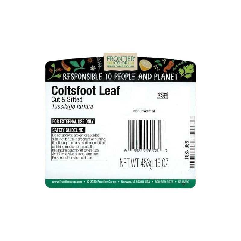 Frontier Co-op Coltsfoot Leaf, Cut and Sifted, Kosher | 1