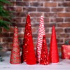 Anglechic 6 Pcs Christmas Mini Cone Trees Tree Glitter Table
