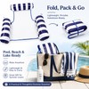 4-in-1 Inflatable Water Hammock Pool Float – Striped PVC Floating