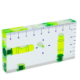 umei Transparent T Type Multifunction Spirit Level Two Way Spirit Level with Magnetic Scale Size 95x51x13mm