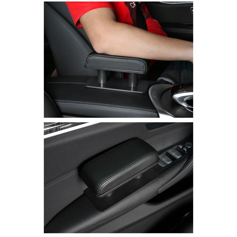 Car Armrest Pad Left Elbow Support Universal Leather Arm Rest