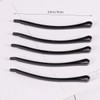 Lurrose 100pcs Black U Shape Stainless Steel Bun Bun Updo