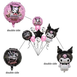 20Pcs Cute Anime Party Decoration Balloons,Aluminum Film Material Double Sided Balloons,Anime Theme Party Supplies,Kawaii Birthday Party Ballons (A-20)