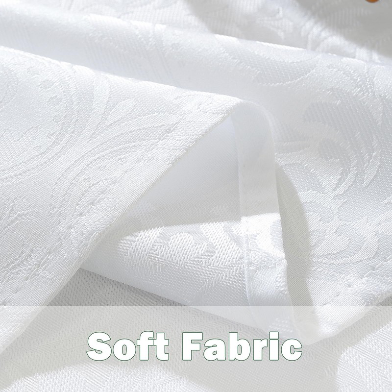 SASTYBALE White Table Cloth Rectangle Tablecloth (60"x84")