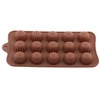EPYHREHM 15 Cavity Semicircle Silicone Chocolate Molds For Chocolate Candy