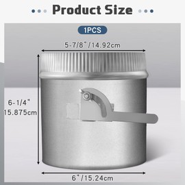 Therwen Backdraft Damper Duct Manual Volume Damper with Sleeve Galvanized Sheet Adjustment Airflow Ducting Branch HVAC Air Balancing for Range Hoods, Fans(1 Pc,6 Inch)