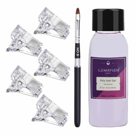GZMAYUEN Slip Solution Poly Nail 30 ml Poly Nails Liquid Set Nail Extension Gel Solution Polyacrylic Slip Solution Set