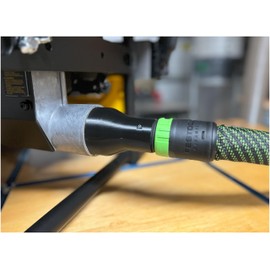 27mm Hose Adapter for 2-1/2" Dust Collection Ports - Compatible with Festool D27/32 (27mm) and Bosch VAC005 Hoses - Made in USA