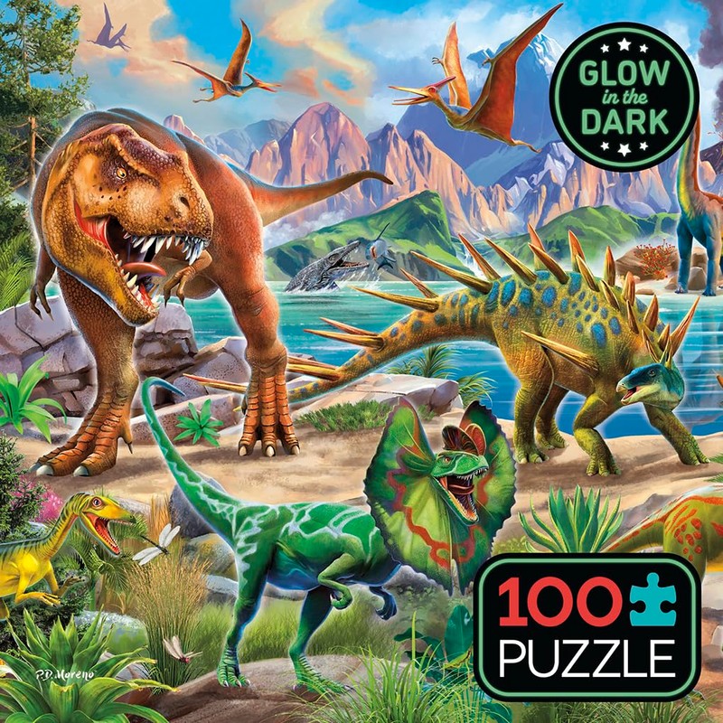 Ceaco - Glow in The Dark - Dinoland - 100